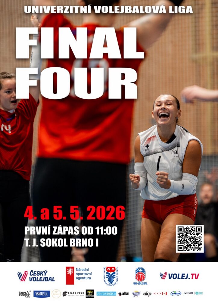 Brno hostí Final Four Univerzitní volejbalové ligy 2026