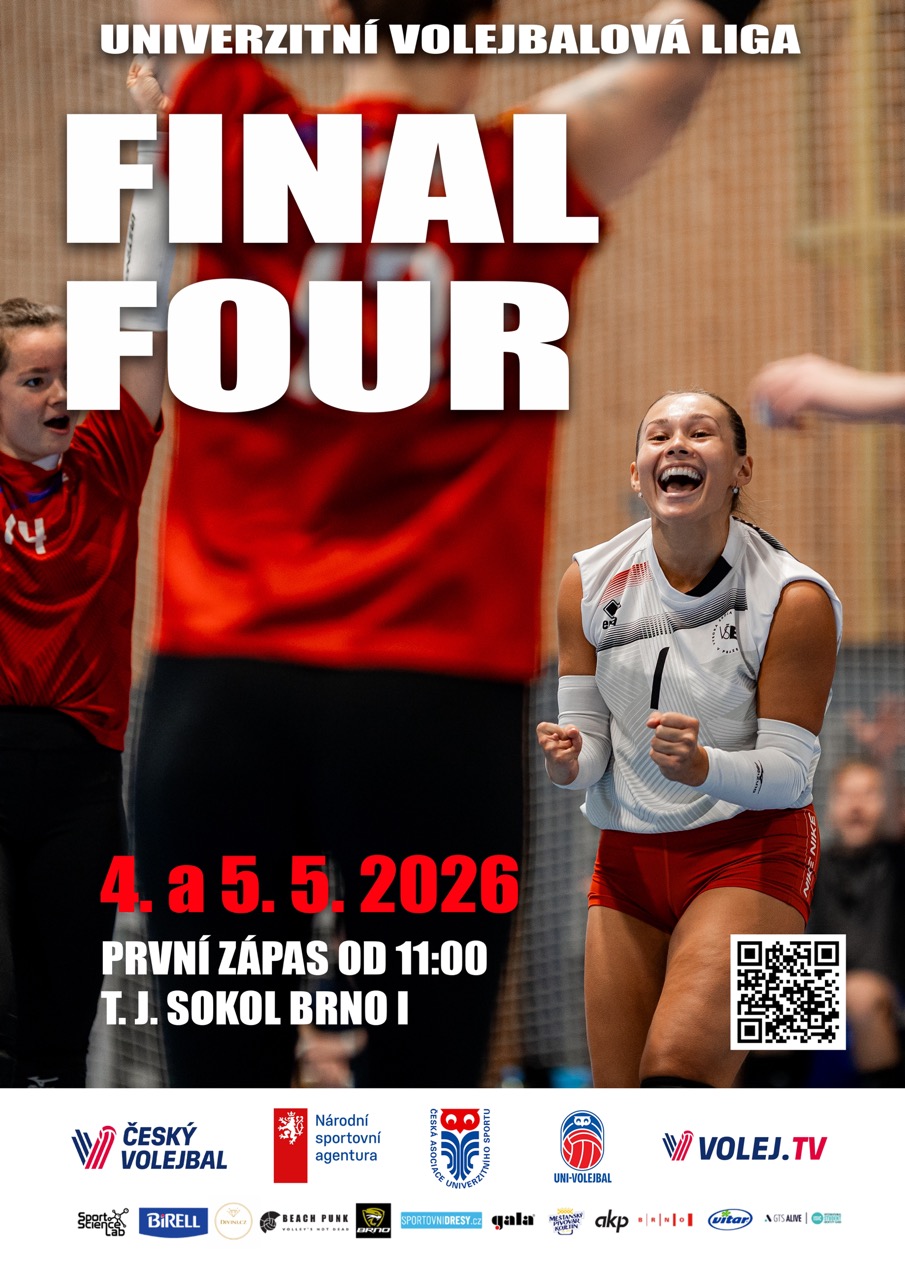 Brno hostí Final Four Univerzitní volejbalové ligy 2026